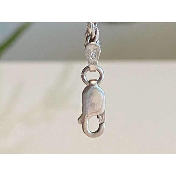 IBB 7” Women’s Vintage Italian Silver 925 Twisted Rope Chain Style Bracelet w Lo - Picture 4 of 6